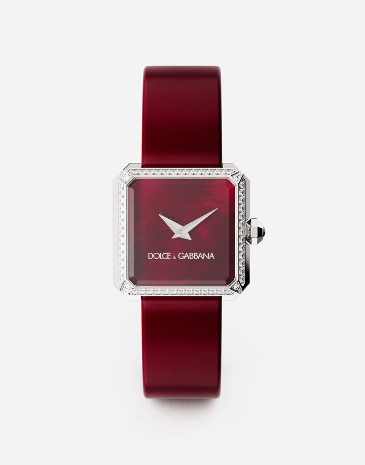 Dolce & Gabbana Uhr Sofia aus Stahl mit farblosen Diamanten Bordeaux WWJC2SXCMDT