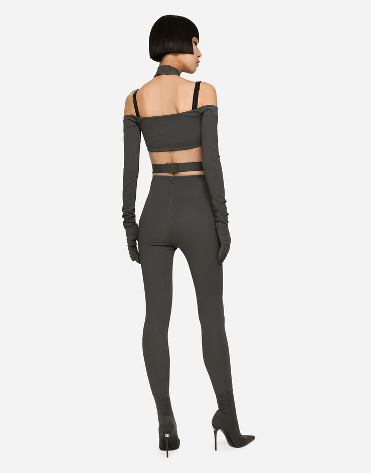 Dolce & Gabbana KIM DOLCE&GABBANA Viscose pants with crossover strap on the waist Multicolor FTCTUTFUGPO