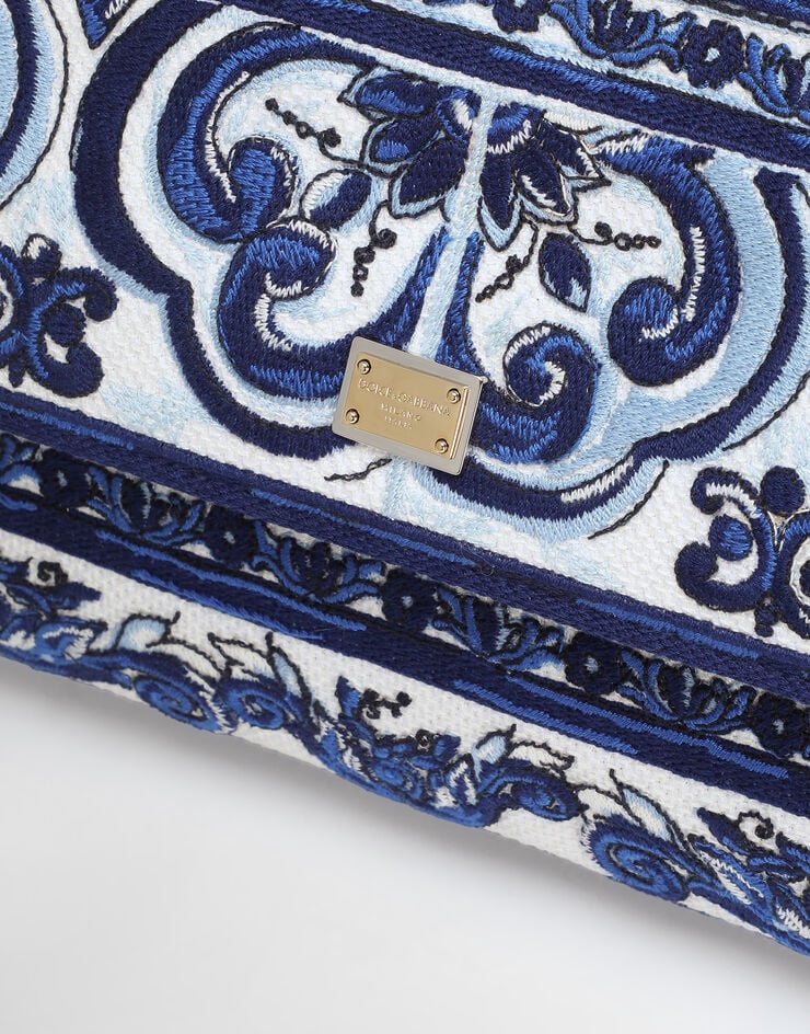 Dolce & Gabbana Medium Sicily handbag with Majolica embroidery Multicolor BB6003BW050