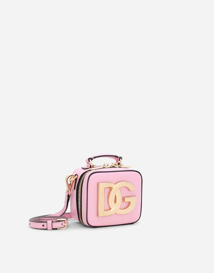 Dolce & Gabbana Calfskin 3.5 micro bag with DG logo Pink BI3116AW576