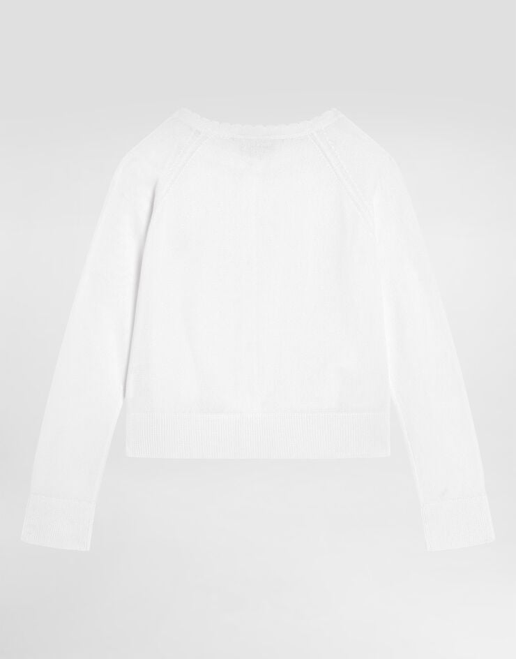 Dolce & Gabbana Satin viscose cardigan White L5KWMDJAIRU