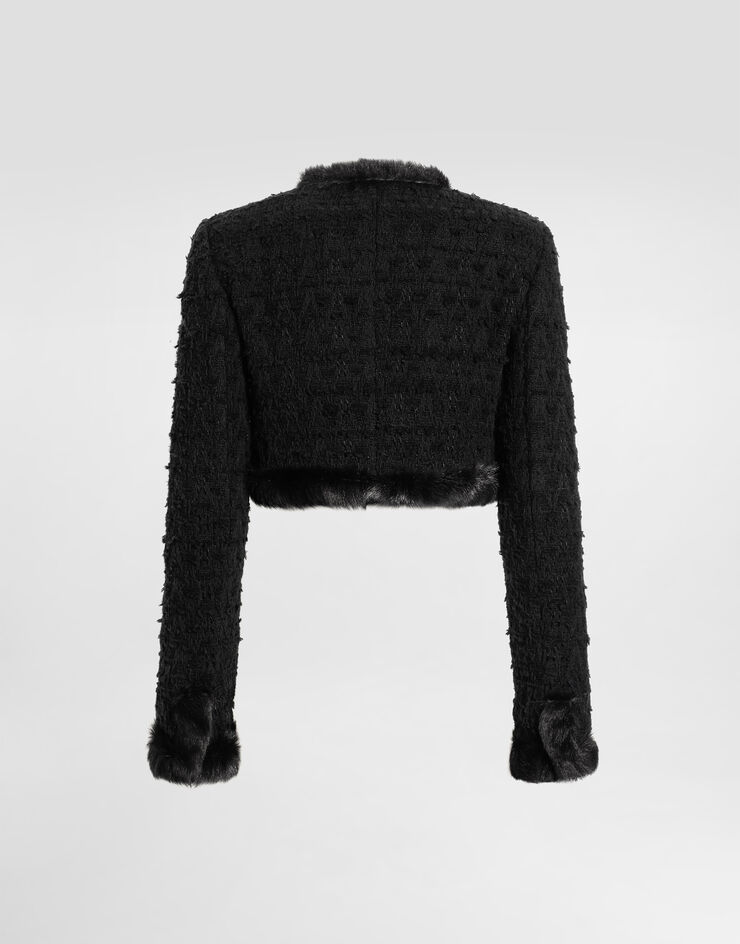 Dolce & Gabbana Single-breasted mat jacket Black F27HWZFUTBI