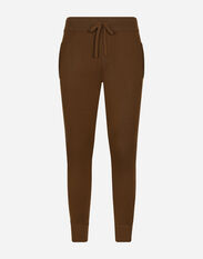 Dolce & Gabbana Wool and cashmere knit jogging pants Brown GP01PTFU60L