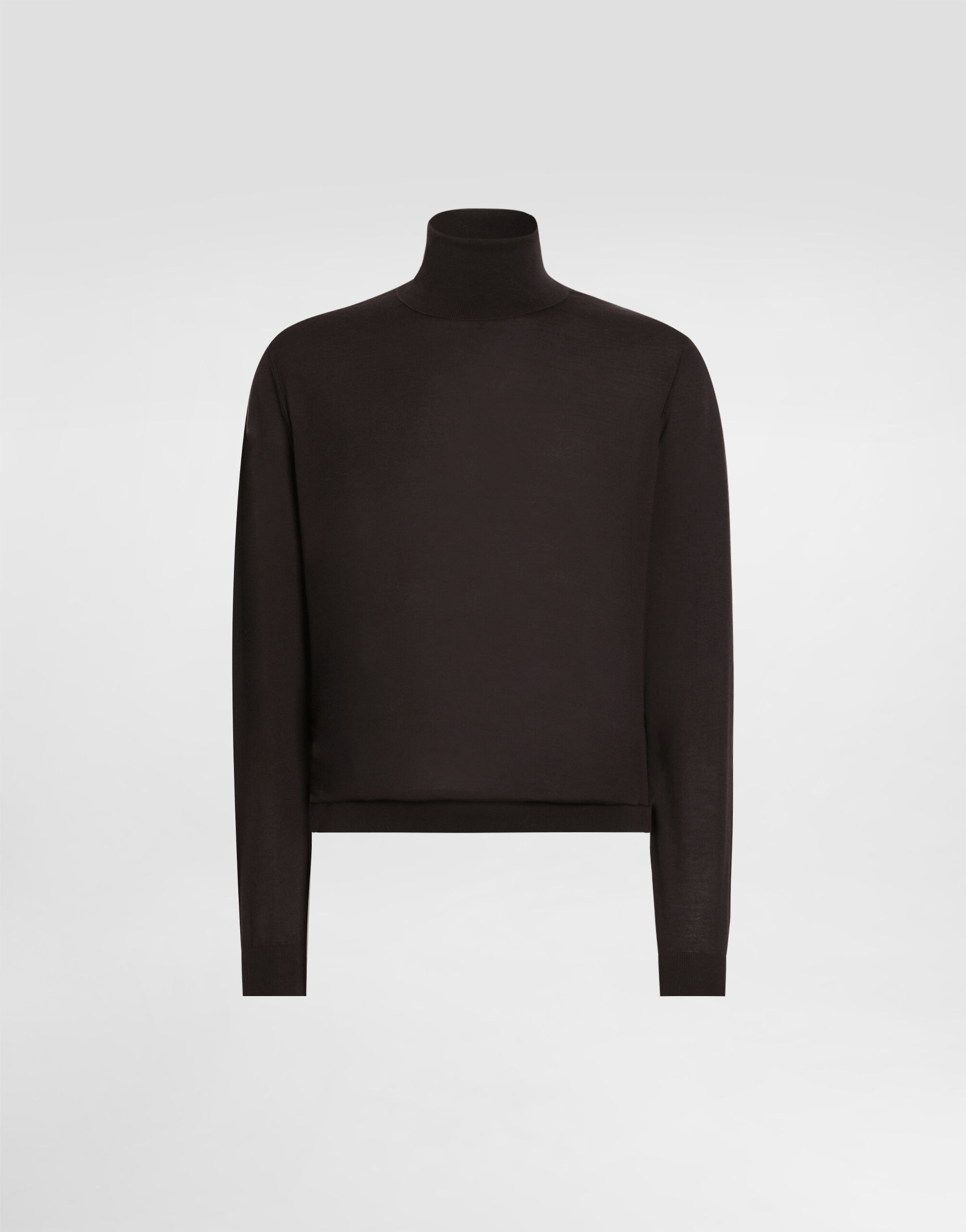 Cashmere turtleneck pullover in Brown for Men | Dolce&Gabbana®
