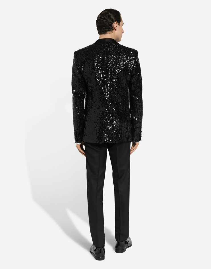 Dolce & Gabbana Chaqueta Sicilia de botonadura sencilla con lentejuelas Negro G2UG2TFLSGD