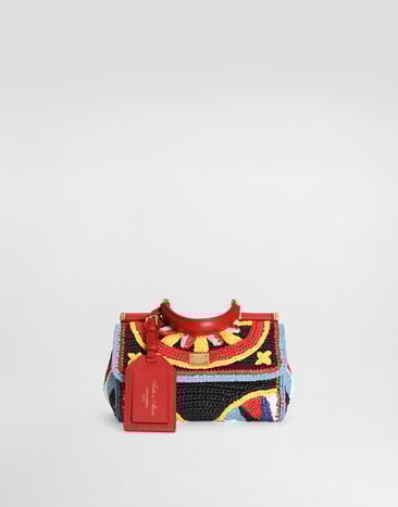 Dolce & Gabbana Mini My Sicily handbag in raffia Multicolor BB7864B0425