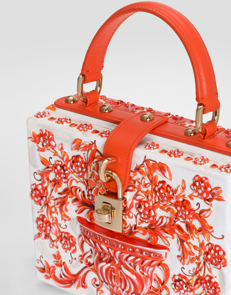 Dolce & Gabbana Majolica resin Dolce Box handbag Orange BB5970A0397