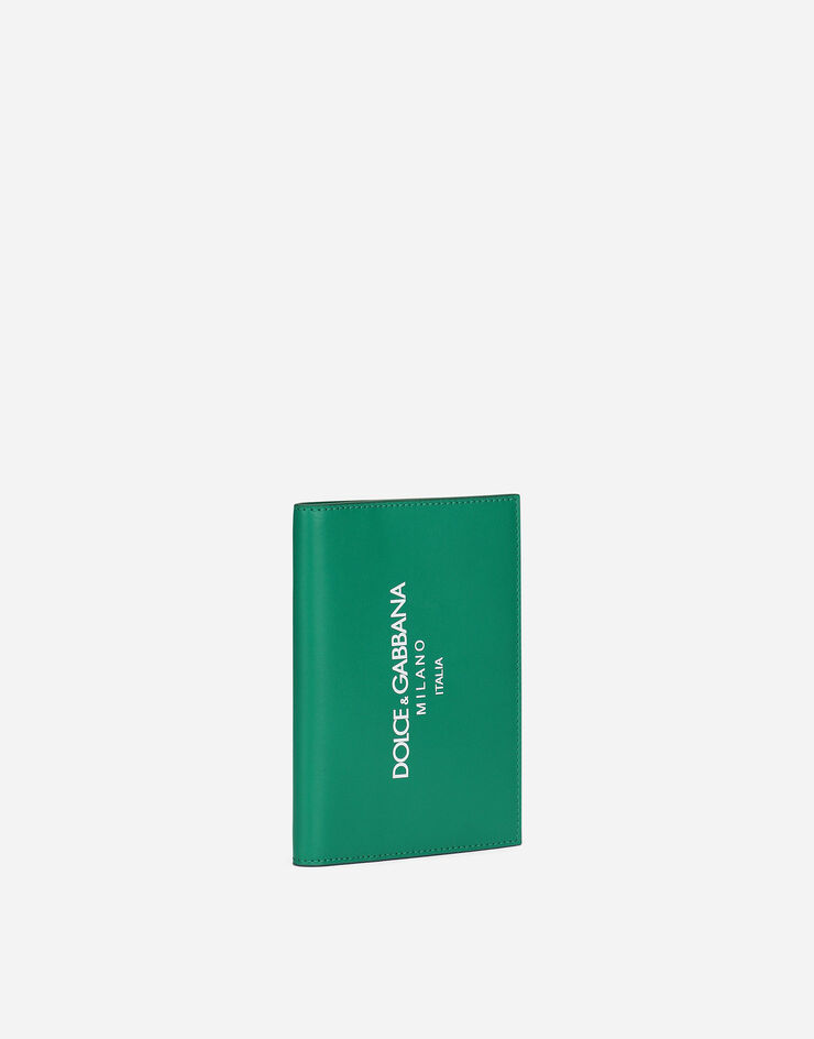 Dolce & Gabbana Funda para pasaporte en piel de becerro con logotipo Vert BP2215AN244
