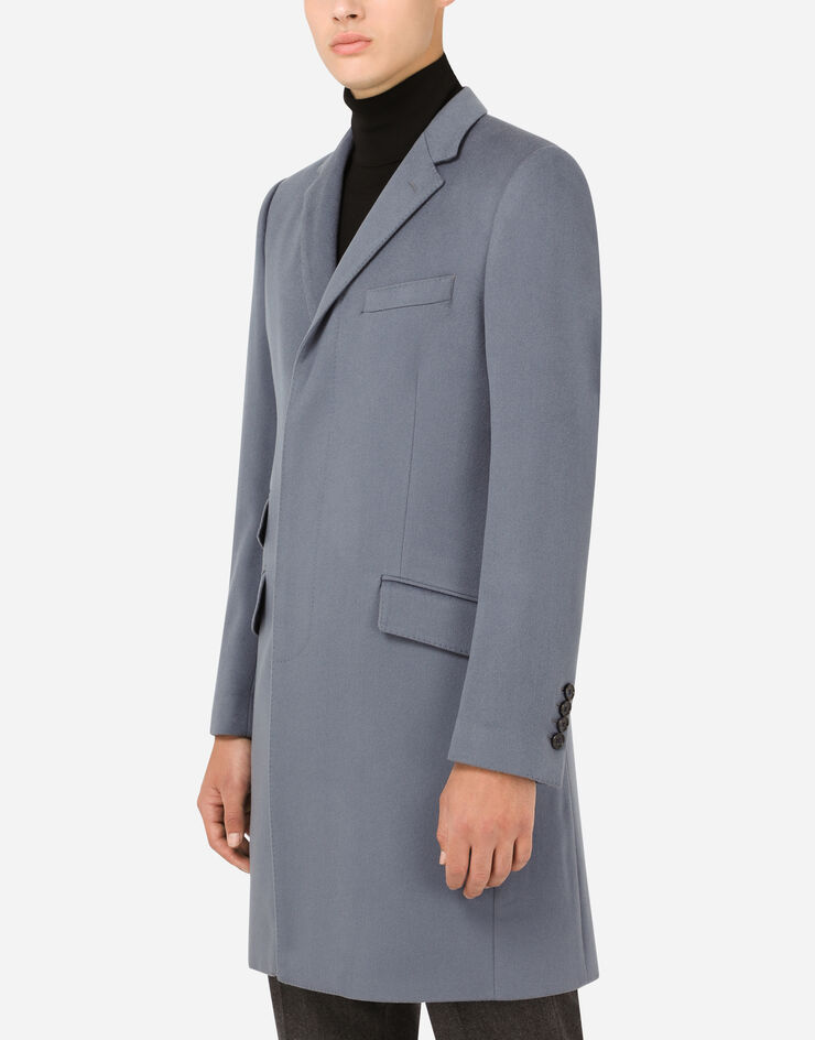 Dolce & Gabbana Double-breasted cashmere coat Blue G001VTFU2D1