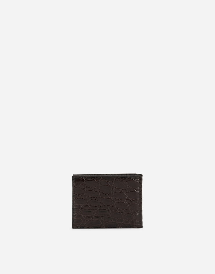 Dolce & Gabbana Bifold wallet in crocodile flank leather MARRON BP0437A2088