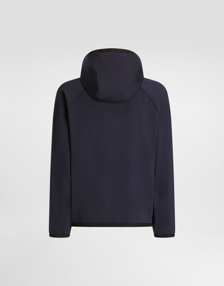 Dolce & Gabbana Jersey jacket with hood Blue G9AOETGH459