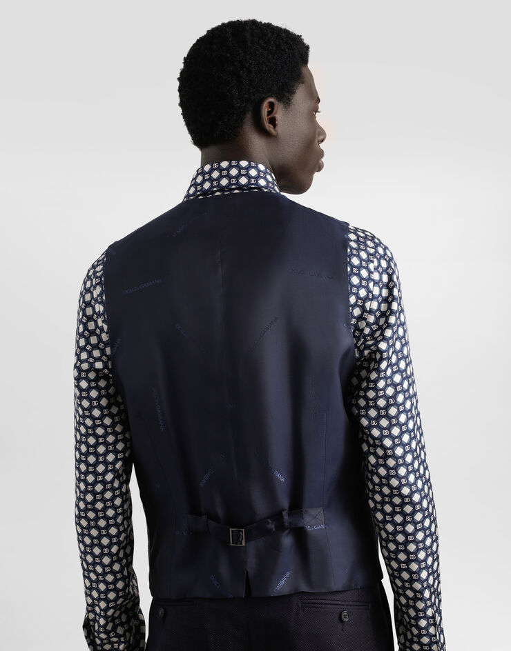 Dolce & Gabbana Single-breasted micro-patterned wool suit Multicolor GK02XTFM2GS