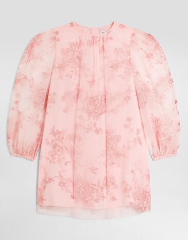 Dolce & Gabbana Tulle dress with lamé threads Pink L54DW1FLSNF
