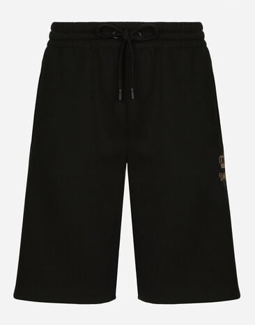 Dolce & Gabbana Jersey jogging shorts with embroidery 블루 GVC4HTFUFMJ