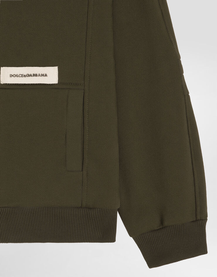 Dolce & Gabbana Hooded sweatshirt with logo tape Multicolor L4JWNBG7PTN