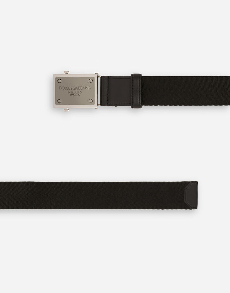 Dolce & Gabbana حزام شريطي ببطاقة موسومة أسود BC4771AG654