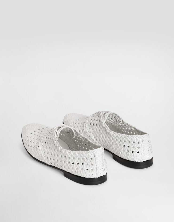 Dolce & Gabbana 编织皮革德比鞋 白 A10872A9M08
