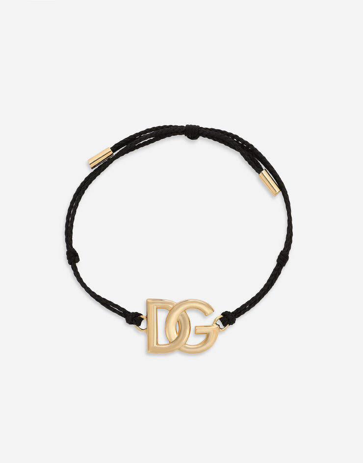 Dolce&Gabbana Kordelarmband mit großem DG-Logo Mehrfarbig WBP5L2W1111