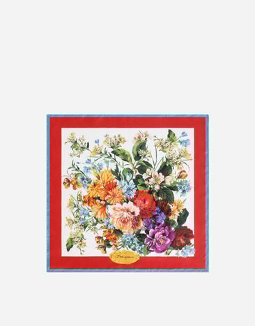 Dolce & Gabbana وشاح من تويل حريري 50x50 متعدد الألوان FN093RGDC7B