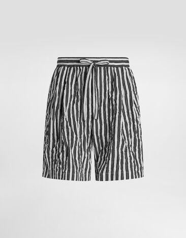 Dolce & Gabbana Crinkled striped fabric bermuda shorts Dolce & Gabbana Crinkled striped fabric bermuda shorts Multicolor GP18FTFBMFU