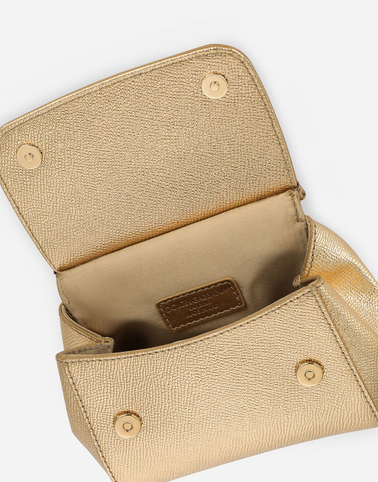 Dolce & Gabbana Sicily mini bag in Dauphine leather Gold EB0003AH443