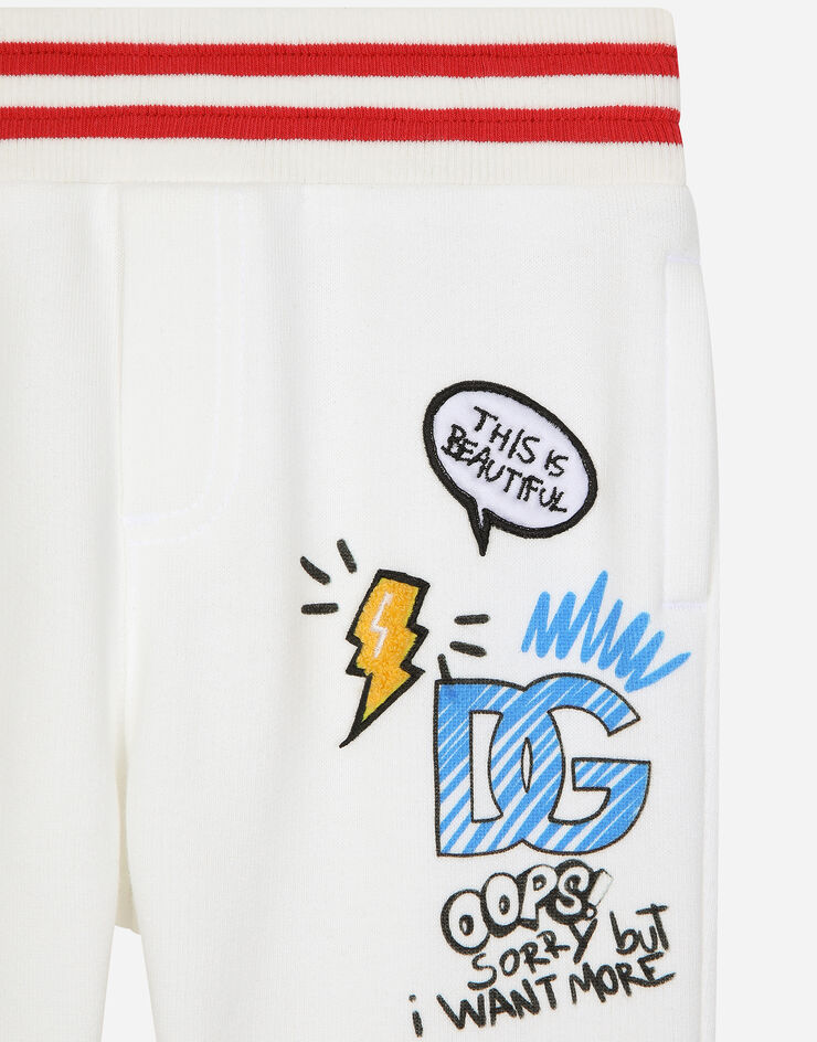 Dolce & Gabbana Pantalón de chándal de punto con estampado DG Disegno Multicolor L1JPJMII7FB