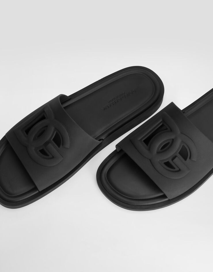 Dolce & Gabbana Rubber beachwear sliders Black CS2215AN994