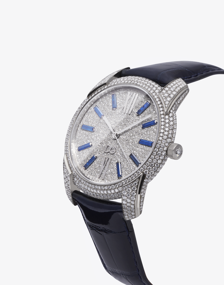 Dolce & Gabbana 钻石铺镶黄金腕表 蓝色/白金色 WWJE1GXPI02