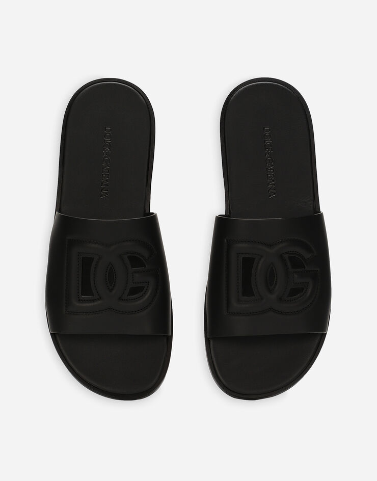 Dolce & Gabbana Slide in pelle di vitello Nero A80397AO602