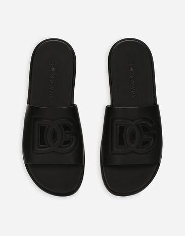 Dolce & Gabbana 小牛皮拖鞋 黑 A80397AO602