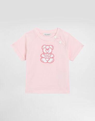 Dolce & Gabbana Jersey T-shirt with patch Print L21N61FI5KS