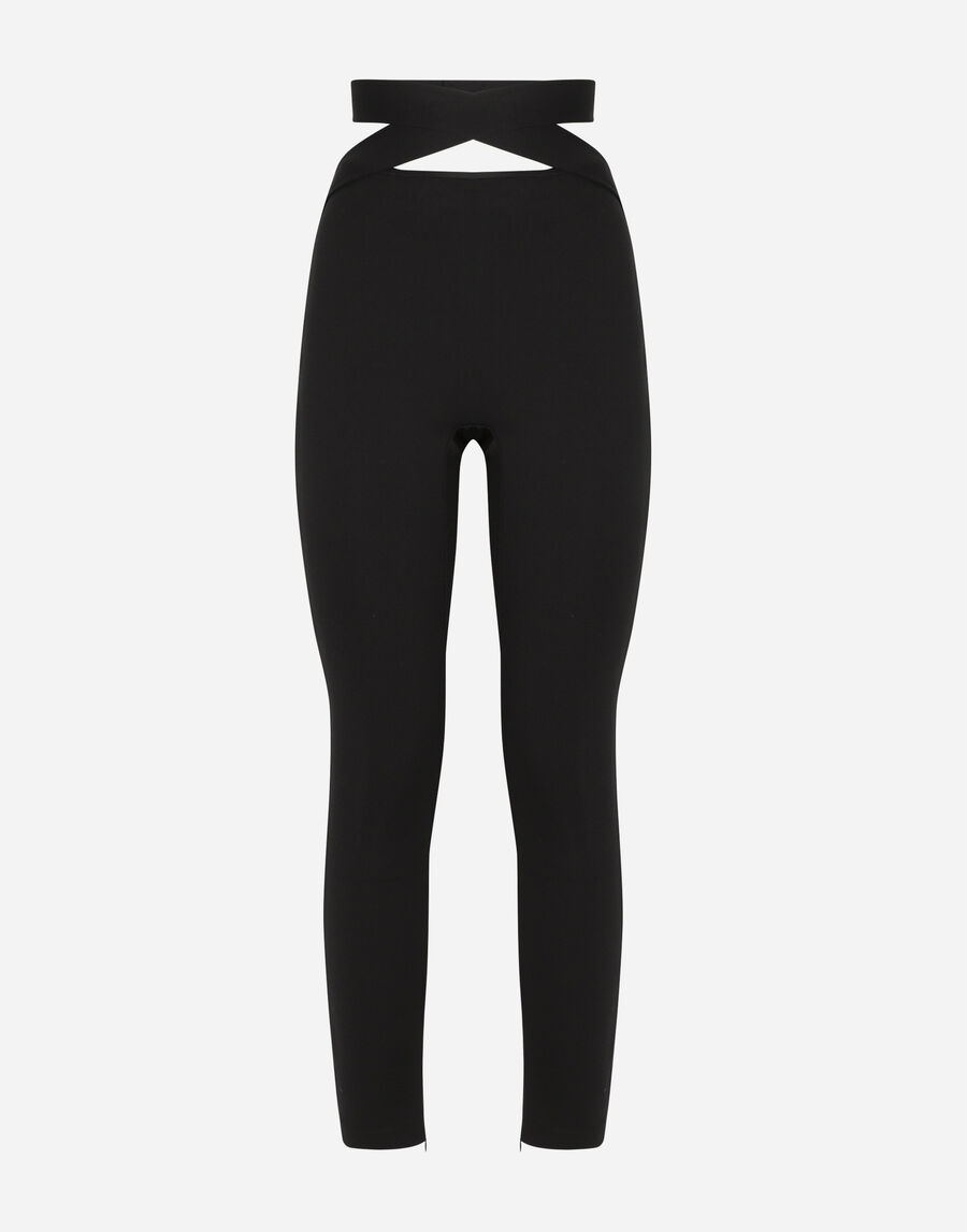 Viscose pants with strap detail