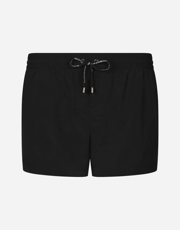 Dolce & Gabbana Boxer de bain court à imprimé DG Noir M4A06TFSUBE