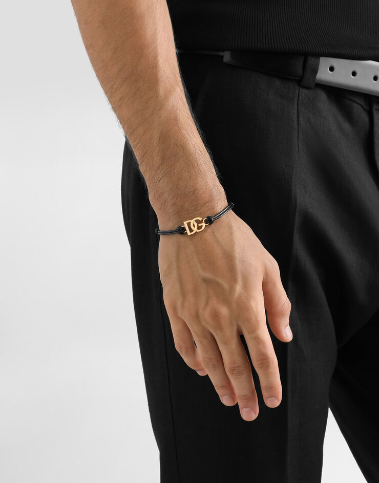 Dolce & Gabbana Kordelarmband mit kleinem DG-Logo Mehrfarbig WBP5L1W1111