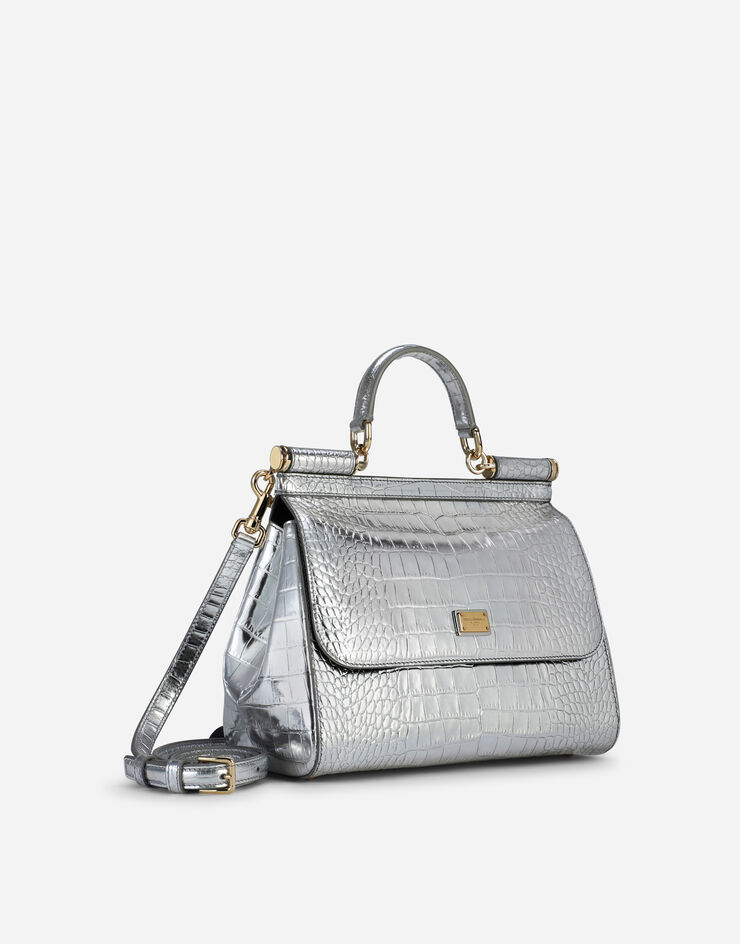 Dolce & Gabbana Large Sicily handbag Silver BB6002AJ244