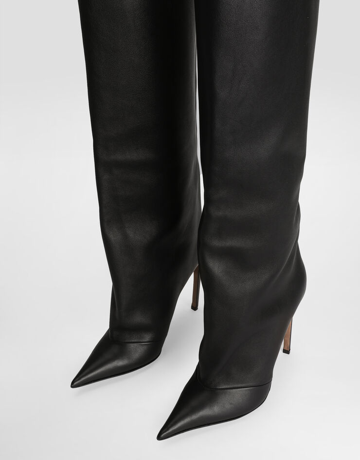 Dolce & Gabbana Devotion calfskin boots Black CU1223AO831