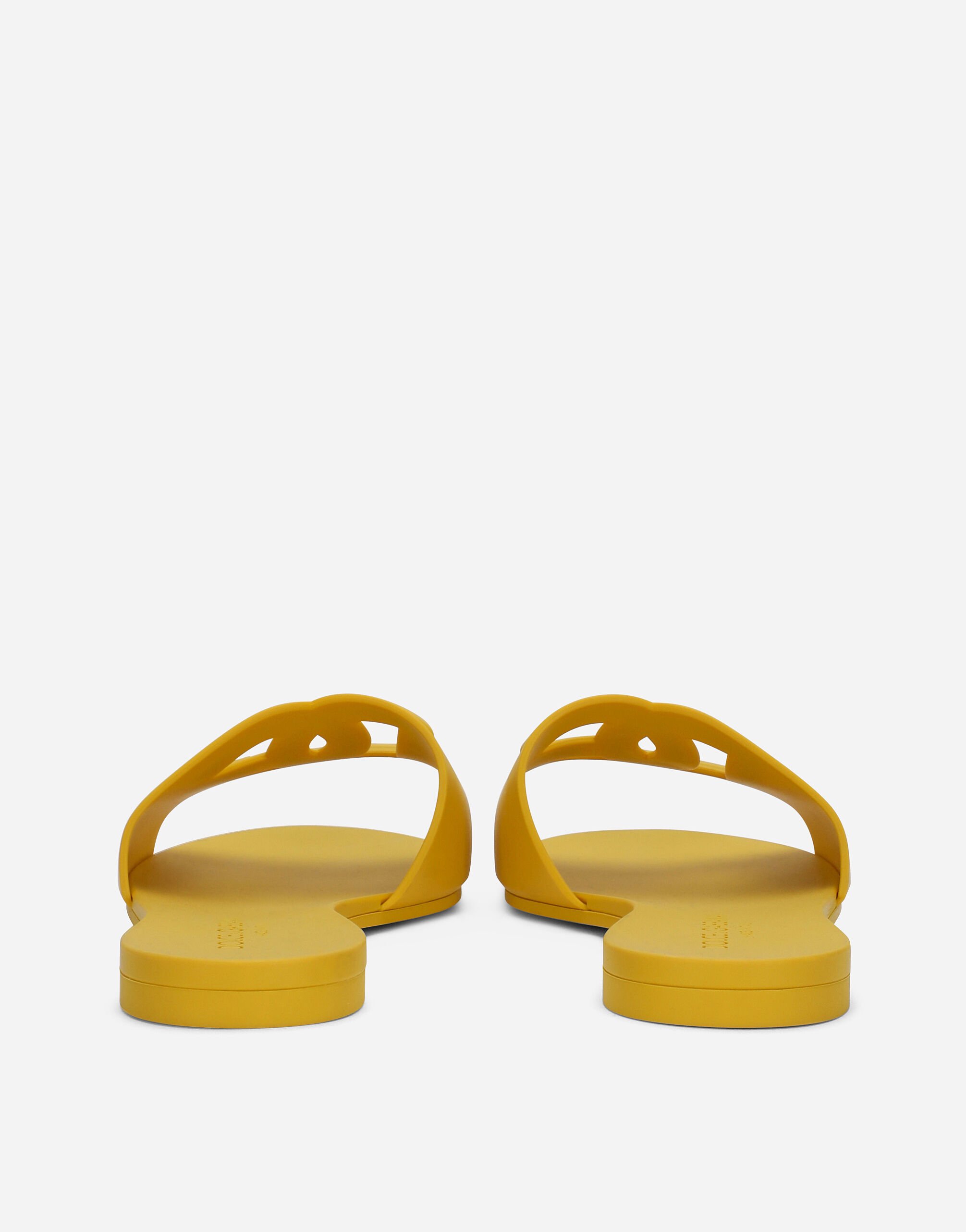Mules de plage en caoutchouc en Jaune pour femme Dolce Gabbana
