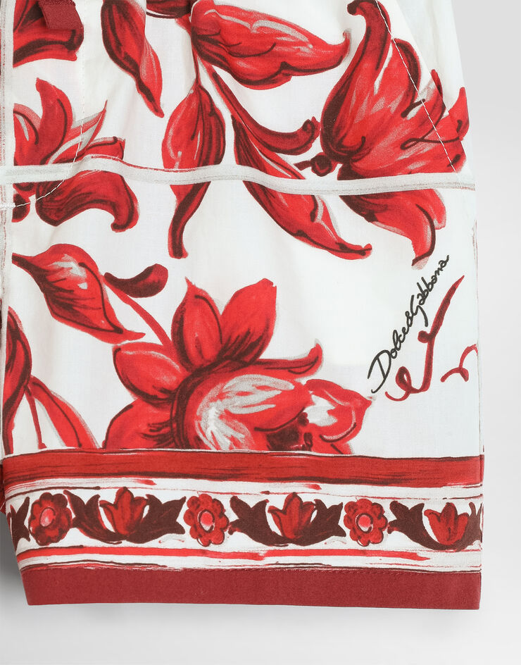 Dolce & Gabbana Majolica-print poplin bermuda shorts Multicolor L14Q07FI5OI