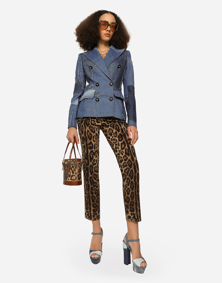 Dolce & Gabbana Low-rise floral drill pants ANIMAL PRINT FTATOTFSBAV