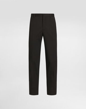 Dolce & Gabbana Stretch wool canvas trousers Black GW13ETFUBFT