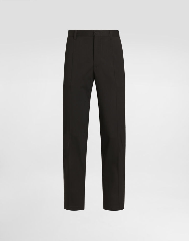 Dolce & Gabbana Stretch wool canvas trousers Black GW13ETFUBFT
