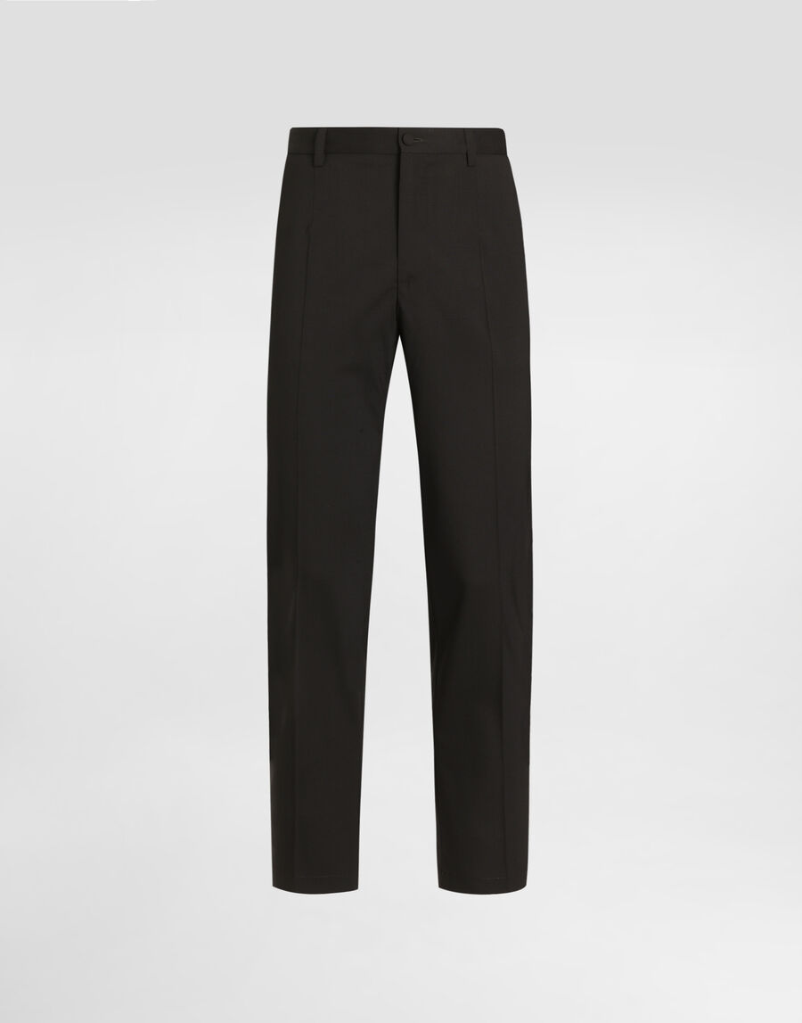 Stretch wool canvas trousers