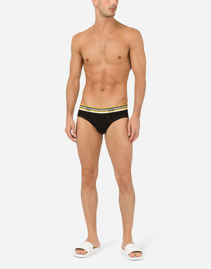 Dolce & Gabbana Medium briefs in stretch pima cotton NERO M3B64JFUGHH