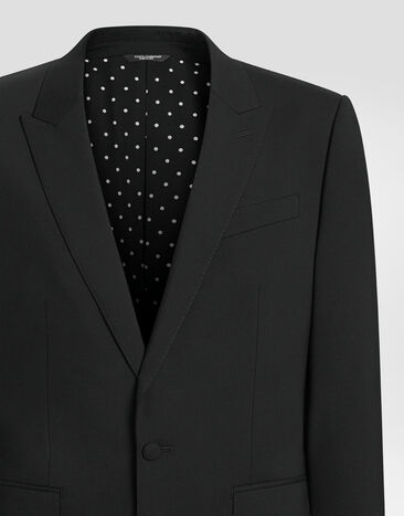 Dolce & Gabbana Single-breasted new martini canvas jacket Black G2VZ7TFUBFT