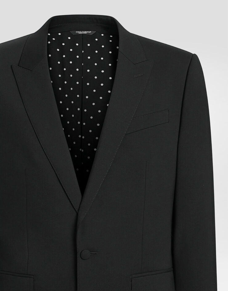 Dolce & Gabbana Single-breasted new martini canvas jacket Black G2VZ7TFUBFT