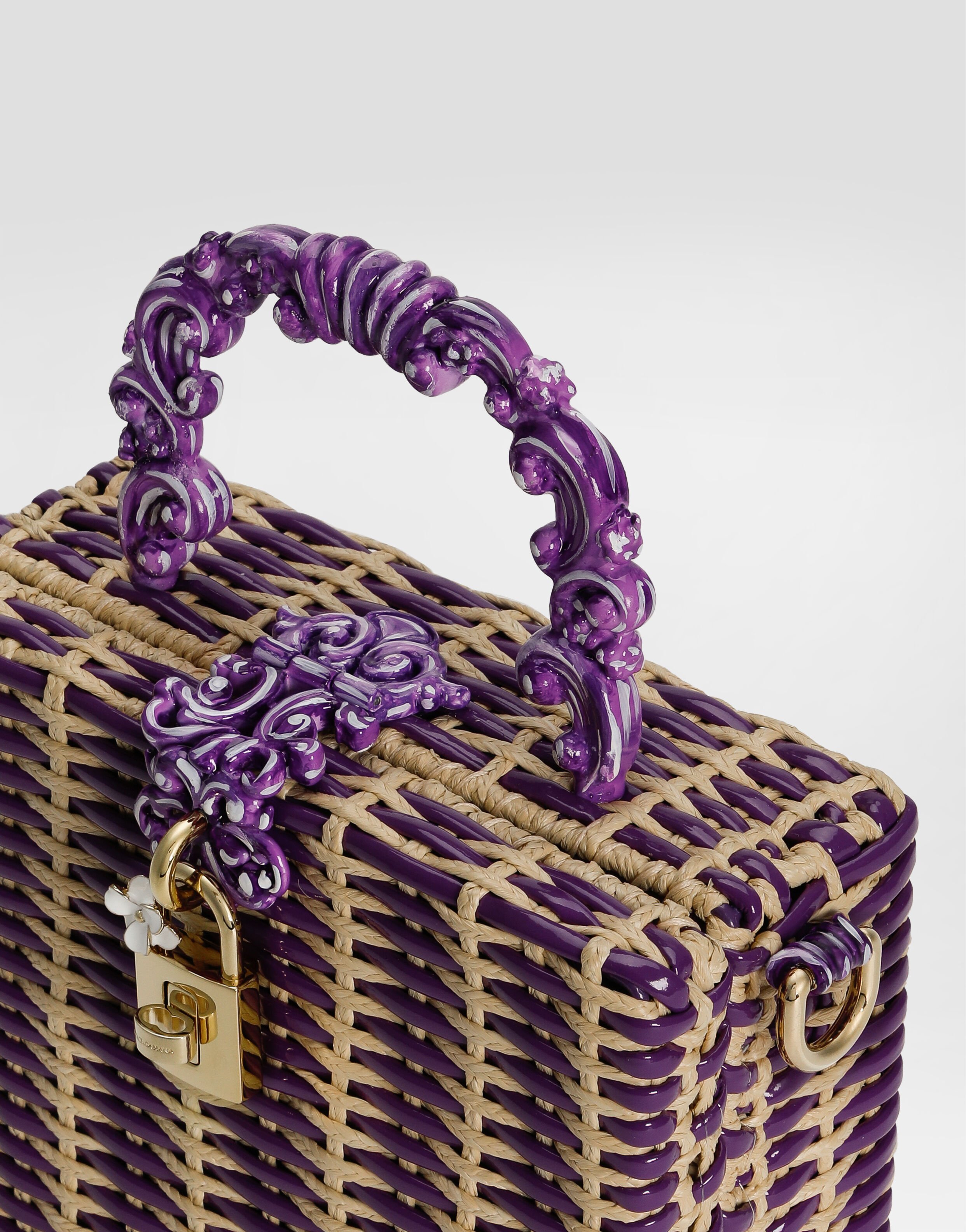 Dolce & Gabbana ストライプ かごバッグ Dolce & Gabbana Dolce & Gabbana Capri Straw Backet Bag