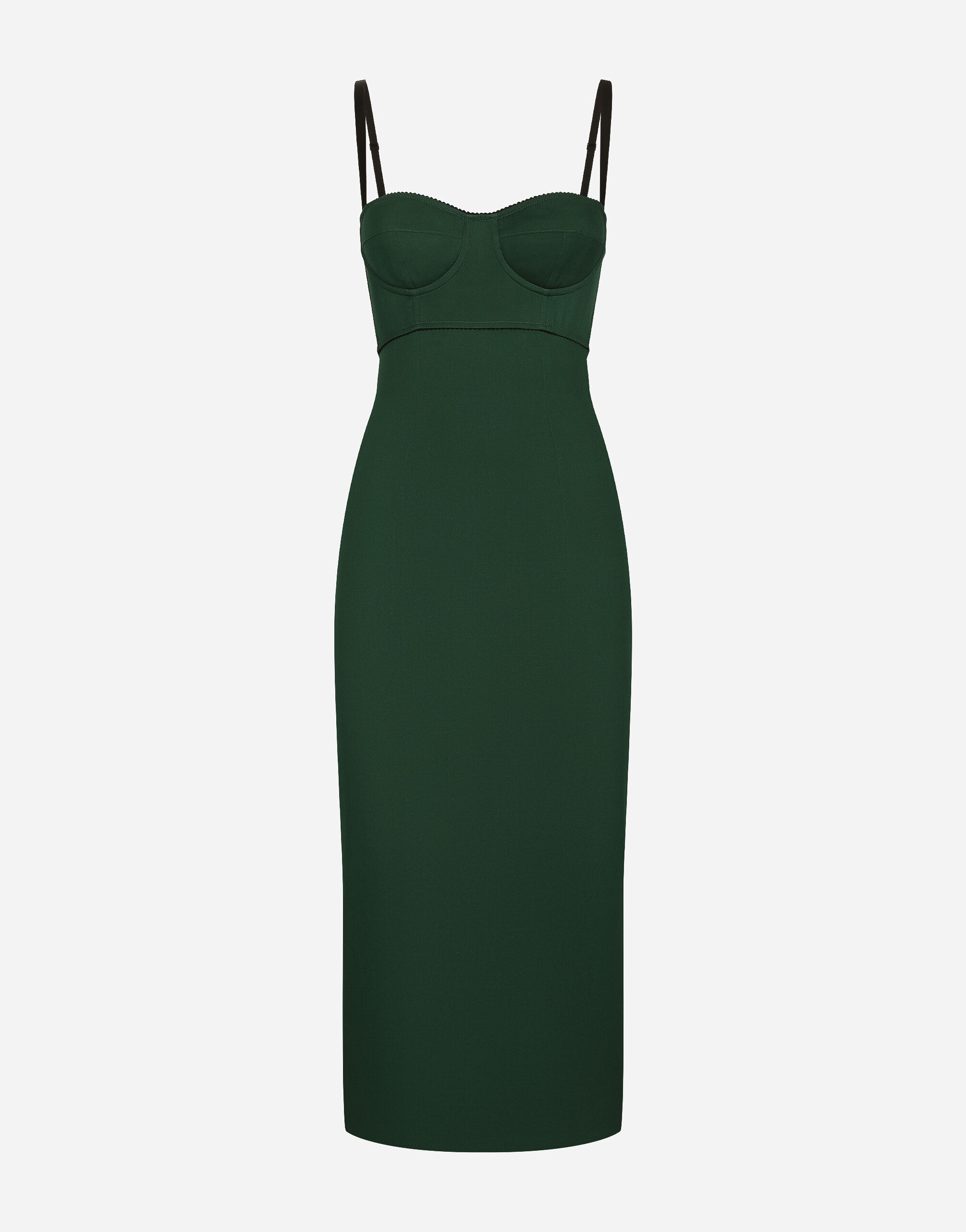 Dolce & Gabbana Charmeuse corset dress Green F6HANTFU1HW