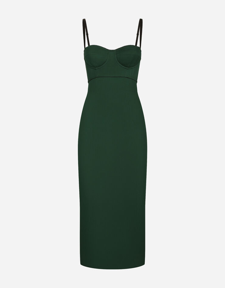 Dolce & Gabbana Charmeuse corset dress Green F6EAXTFUABF