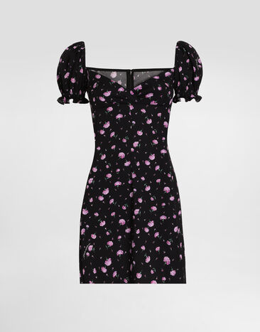 Dolce & Gabbana Carnations-print dress Multicolor F60GOTFSA8M