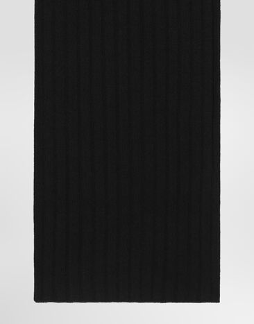 Dolce & Gabbana Cashmere knit scarf Black GX84KTJBW0S